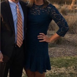 Trina Turk Blue lace cocktail dress